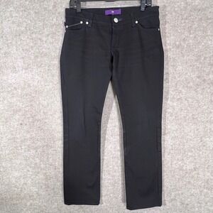 DENIM BY VICTORIA BECKHAM Black Cotton Blend Straight Leg Jeans Women Sz 28 READ